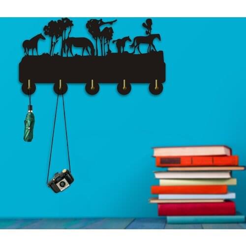 Horses In Aspens Clothes Wall Hooks Coat Hat Towel Hooks Modern Home Decor Living Room Hanger Key Hanger Key Hooks Rack