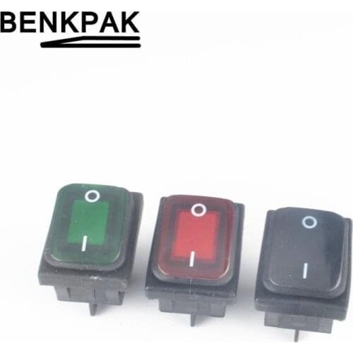 1pcs waterproof 4 pin ON OFF Momentary/fixed locking weather pack boat rocker switch power switch with 220V light