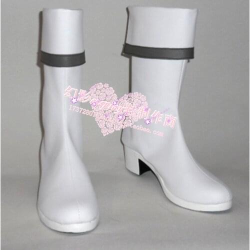 Sword Art Online Asuna Yuuki White Long Halloween Girls Cosplay Shoes Boots H016