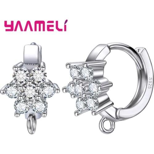 New Arrival Top Quality 925 Sterling Silver Earrings For Women Pave Shiny Cubic Zirconia Best Birthday Anniversary Gifts