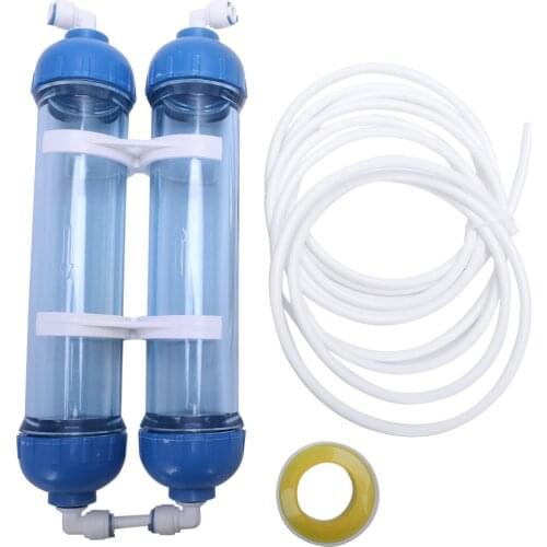 2Pcs Household Water Filter T33 Cartridge Housing Diy T33 Shell Filter Bottle 4Pcs Fittings Water Purifier For Reverse Osmosis