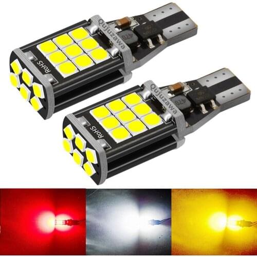 2 Pcs T15 WY16W 24 SMD Super Bright LED Car Tail Brake Bulbs Turn Signals Canbus Auto Bcakup Reverse Lamp Daytime Running Light