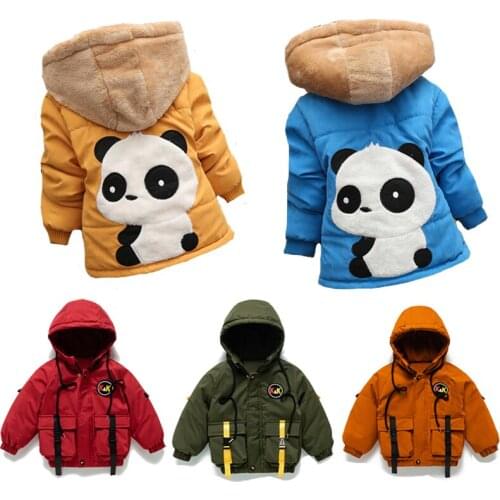 2020 Boys Girls Outwear Jackets Coat Clothes Hooded Boys Autumn Winter Light Kids Warm Childrens Jackets Costume Clothing