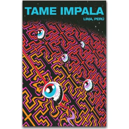 240 Tame Impala Custom Hot Psychedelic Rock Music-Silk Art Poster Wall Art Home Decoration Gift