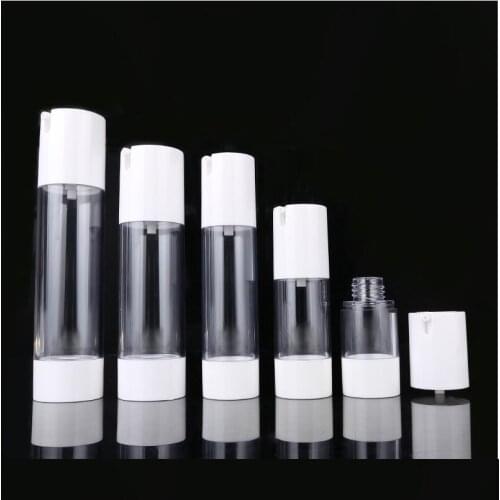 30ml white clear airless pump bottle for lotion emulsion eye serum liquid foundation essence sunscreen skin care cosmetic pack
