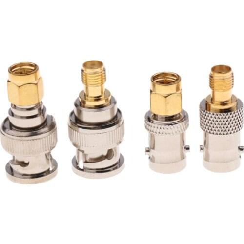 4pcs Electronics SMA to BNC Kits RF Coaxial Adapter M-F Coax Connector