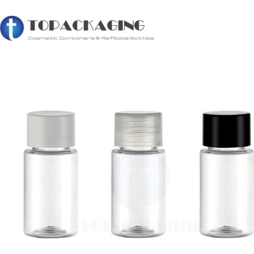 50PCS/LOT-10ML Screw Cap Bottle,Clear Plastic Cosmetic Container,Small Essential Oil Bottle,Empty Liquid Vials