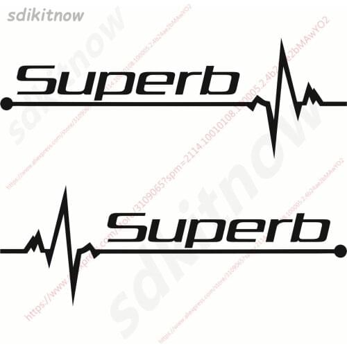 7x20cm 1pair Heart Car Sports Decal Sticker Styling Windows Door Decoration For skoda superb 1 2 3 2016 2017 2018 accessories