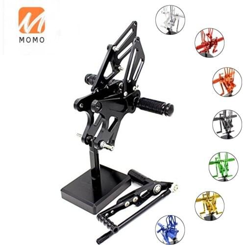 Aluminum Adjustable Motorcycle Foot Pegs Pedal Rear Set Footrest