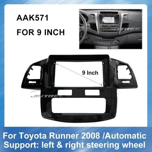 9 Inch 2din Car Radio Fascia Audio Frame For Toyota Runner Automatic 2008 Car Stereo Panel Dash Mount Trim Installation