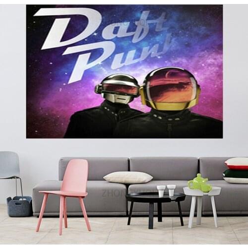Daft Punk Starboy Bangalter Canvas Paintings Rap Music Album Star Posters and Prints Wall Art Pictures