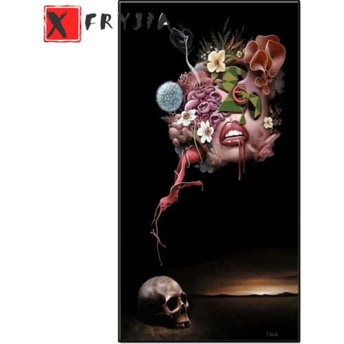 Diy Diamond Painting Woman face flower Diamond Embroidery Full square round drilling 5d Diamond Mosaic kits home decoration