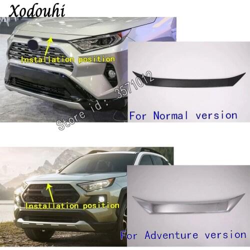 For Toyota RAV4 2019 2020 Car Sticker Styling Body Bumper Engine Trim Front Bottom Grid Grill Grille Edge Panel Frame 1pcs