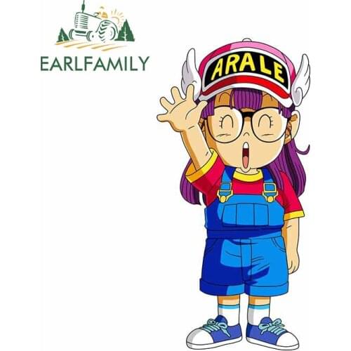 EARLFAMILY 13cm x 6.6cm for Arale Wave Car Stickers Personality Fine Car Styling Refrigerator Decal Bumper Tuning Vinyl Car Wrap