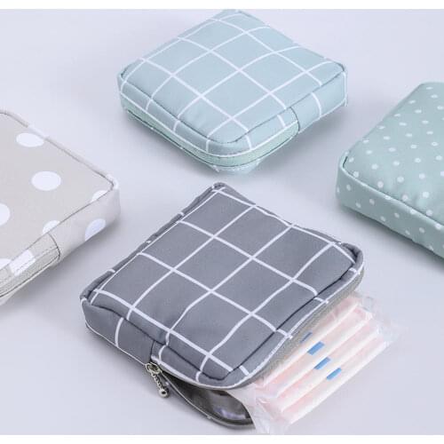 Sanitary Pad Napkin Towel Storage Bag Credit Card Holder Coin Purse Cosmetics Headphone Case Sanitary Pouch Women Girl