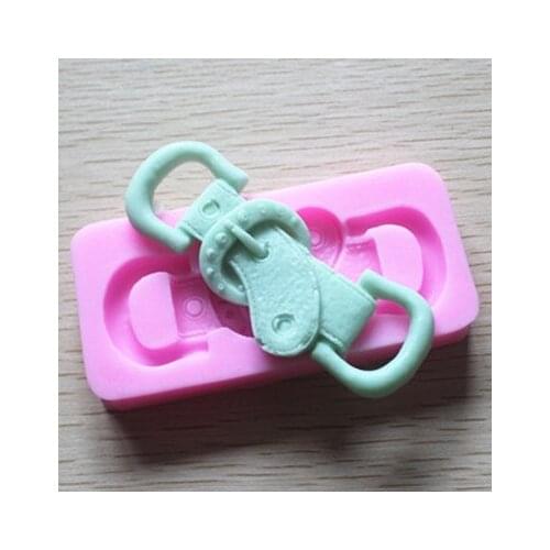 Ialian Fashion belt buckle shape mould kitchen restaurant bar fondant silicon mold non-stick cake decoration
