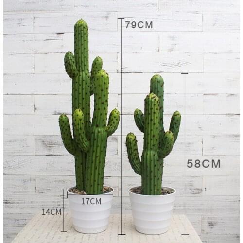 Succulent plants cactus decoracion with hair Desert plant Simulated cactus pillar greenery Photographic tools artificial plants