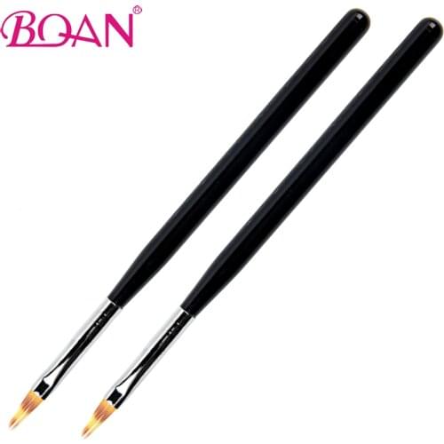 BQAN 10pcs/lot 6# Gel Nail Ombre Brushes UV Gel Nylon Hair Nail Tools Black Wood Handle French Nail Brushes Manicure Art Tool