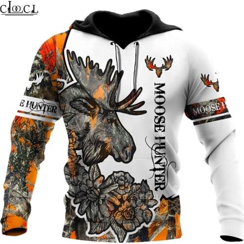 HX Fashion Men Women Casual Streetwear Popular Animal Deer Hunting Hoodies 3D Printed Hooded Pullover Autumn Tops Drop Shipping