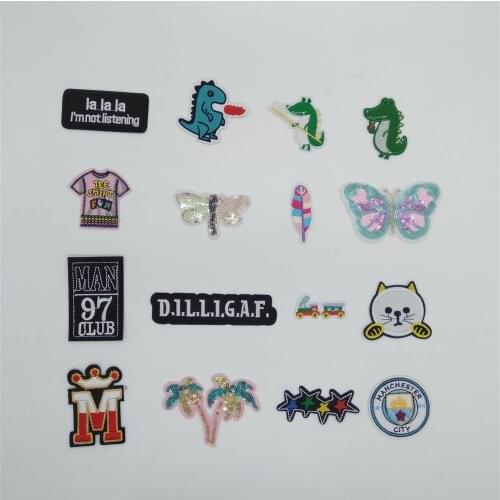 Fashion Embroidered Cloth And Butterfly Pattern Sequins Ironing Patch Patch Clothing DIY Decorative Stripes Patch Accessories