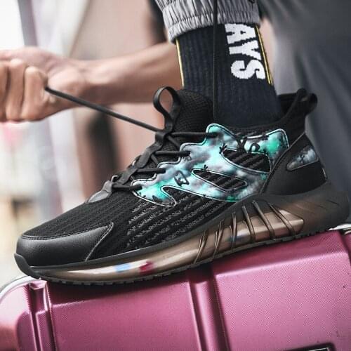 Trendy Men Chunky Sneakers Breathable Lightweight Running Shoes Antiskid Damping Sports Shoes Outdoor Comfortable Jogging Shoes