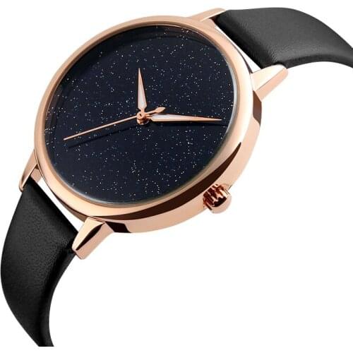 2020 Fashion Starry Womens Watch Waterproof Simple Compact Personality Quartz Watch Elegant Temperament Female Student Watch