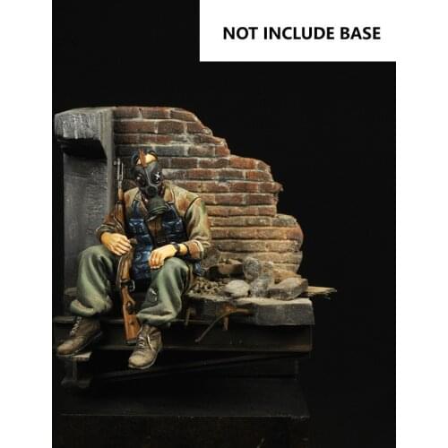 Self-assembled New Unassembled 1/35 MODERN SOLDIER WITH MASK (NO BASE ) Resin Figure Unpainted Model Kit