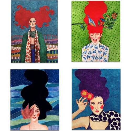 Wave Points World Girls Poster Canvas Print Painting Wall Art Living Room Home Decoration