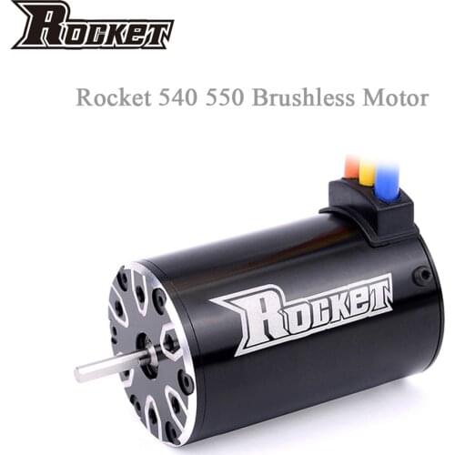 Rocket 540 550 4300KV 3800KV 3500KV 3300KV 4 Poles Sensorless Brushless Motor for 1/10 4WD Trucks Monster Car Buggy