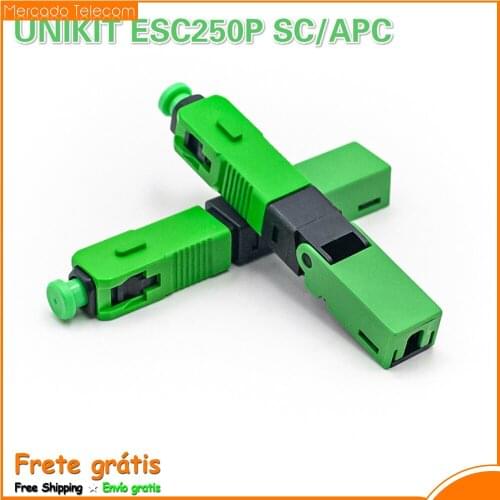 UNIKIT ESC250P SC APC Fast Connector Mechanical Fiber Optic Fast Pre-polish No-Polish Connector 50/100/200Pcs Lot sell