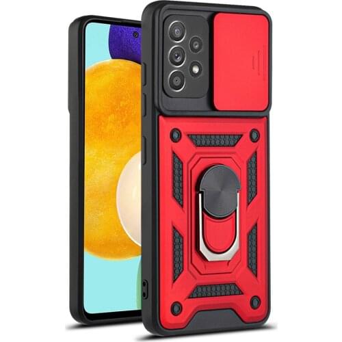 KEYSION Shockproof Case for Samsung A82 A72 A52 A32 A22 A12 A11 Push Pull Camera Protection Back Cover for Galaxy M62 M51 F62