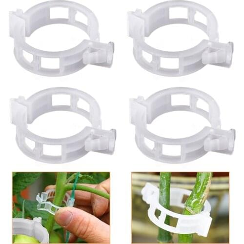 100pcs/lot Vine Clips Fastener Grafting Plastic Support Connect Vegetable Plant Twine Cage Tomato Hang Agriculture Fix Unit Tool