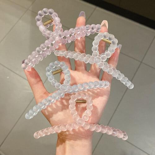 2021 New Women Elegant Transparent Geometric Cross Hair Claw Vintage Hair Clips Headband Hairpin Hair Crab Hair Accessories Gift
