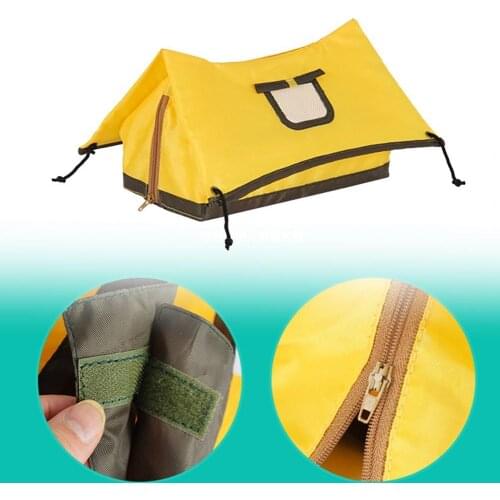 1 pc Outdoor camping creative tent-shaped portable foldable napkin holder portable tissue box practical car paper pumping