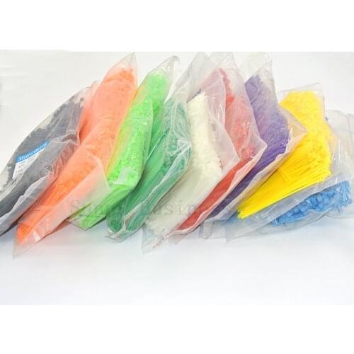 1000 Pack Lot Pcs - 18 lbs - Yellow/red/green/blue/white/black/Purple 6" Inch 2x150mm UV Resistant Nylon Cable Zip Wire Tie