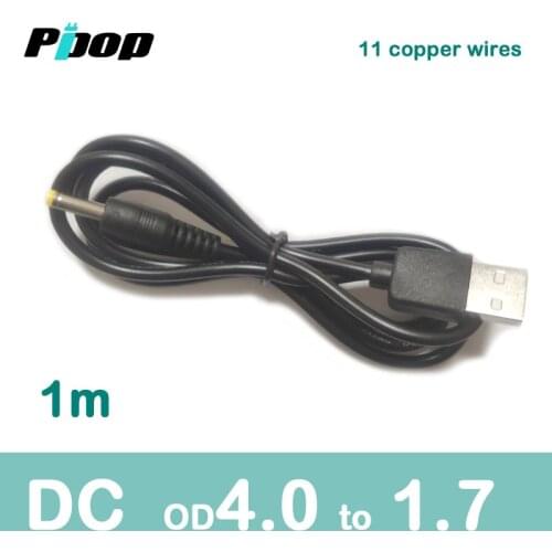 DC 5V 12V Jack 4.0mm x 1.7mm 1.0M Power Cable USB 2.0 Multi Charger Connector Cable for MP4 leadstar D9 D7 Table lamp