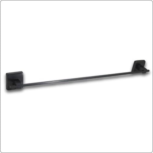 Aksu Long Towel Holder-Matte Black