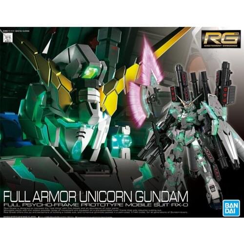 BANDAI gundam RG 30 1/144 Full Armor Unicorn Gundam model kids assembled Robot Anime action figure toys