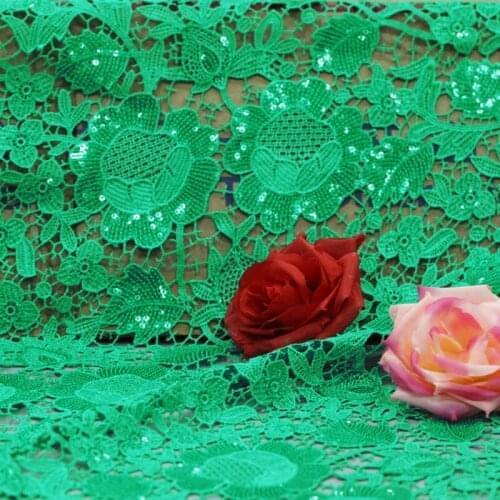 Turquoise African cord lace fabric, African guipure lace printed fabric printed guipure lace fabric for dress Fabrics