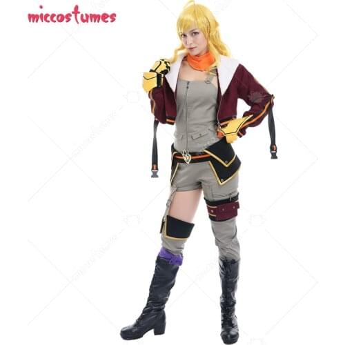 Blake Yang Xiao Long Cargo Suit Cosplay Costume Full Set with Scarf