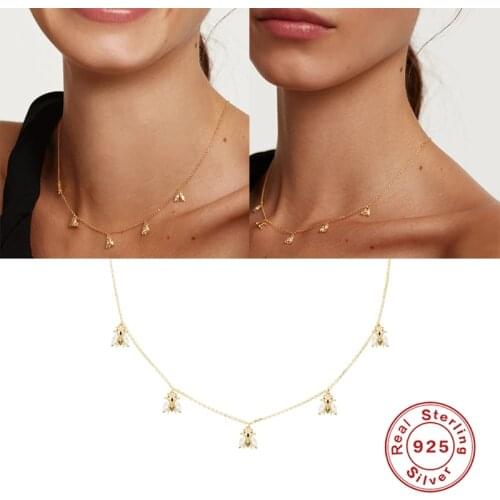BOAKO Bee Tassel Necklace For Women 2020 Silver 925 Jewelry Gold Necklace Bulk Chains Fine Jewelry Choker Bijoux Femme #12.15