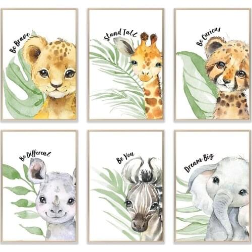 Leaf Cartoon Animal 5D DIY Diamond Painting Cross Stitch Full Square Drill Mosaic Embroidery Lion Giraffe Handmade Wall Decor
