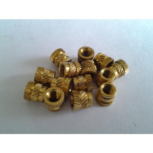 IUTB-M2/M2.5/M3/M4/M5/M6/256/440/632/832/024/0420/0428/0616 Straight WallThru-Threaded Insert,Brass,,Ultrasonic Heat staking