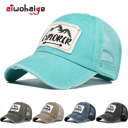 Baseball Cap Breathable Womens Cap Mens Cap Patch Embroidery Hat Summer Outdoor Sports Sunscreen Baseball Mesh Cap 2021 New