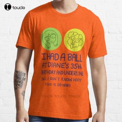 New I Had A Ball Funny Cartoon T-Shirt Cotton Men Tee Shirt