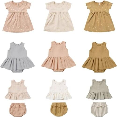 2021 New Summer QM Brand Baby Dress Girls Cute Flower Short Sleeve Sleeve Princes Dresses Infant Toddler Fashion Clothes