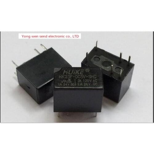 NEW Telecommunications 5V relay HK23F-DC5V-SHG HK23F-5VDC-SHG HK23FDC5VSHG DC5V 5VDC 5V HUIKE 6PIN Free shipping