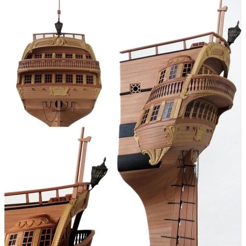 New arrive Scale 1/48 USS Bonhomme Richard Luxury Poop Ship model classic Hanging wooden model kits