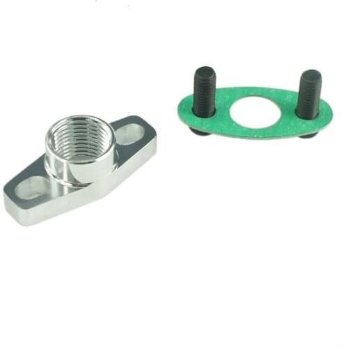 New Aluminum An10 1/2npt T3 T4 Turbo Oil Drain Return Flange Adapter Kit Turbo Fitting TT100756-Tf005