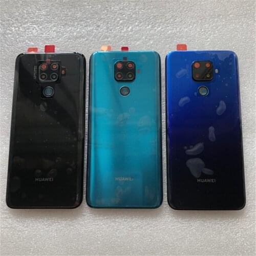 Original Tempered Glass Back Cover For Huawei Mate 30 Lite/Nova 5i Pro Spare Parts Back Battery Cover Door Housing+Camera Frame